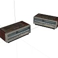 Two Classic Vintage Radios With Wooden Casing And Retro Control Panels