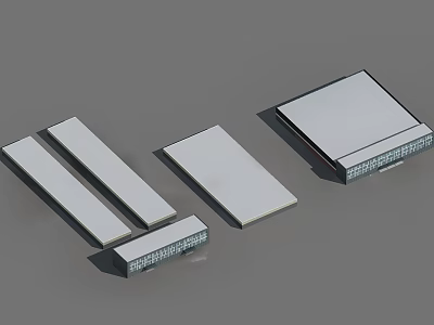 Modern Industrial Factory Structure Featuring Steel Framing Large Panels And Flat Roof Design 3d model