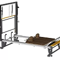 Professional Pilates Reformer Fitness Equipment With Metal Frame Spring System And Sliding Platform