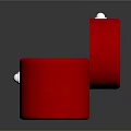 Elegant Display Shelves With Open And Closed Red Velvet Jewelry Boxes And Pearl Accents
