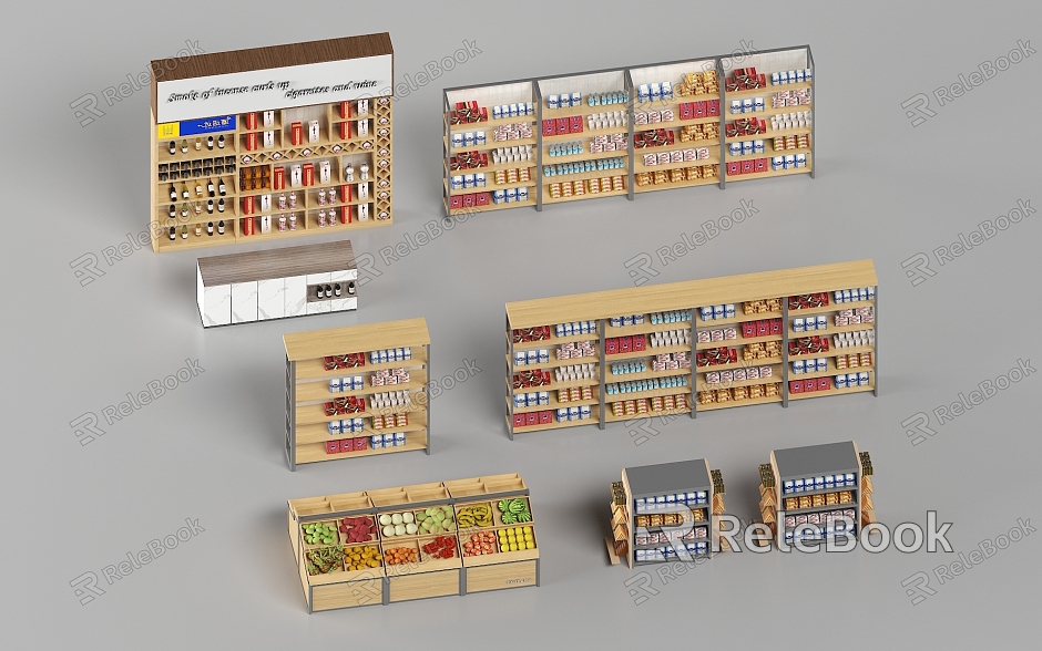 Modern Supermarket Snack House Shelf Supermarket Shelf model