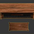 Elegant Brown Wooden Piano Furniture With Matching Bench And Carved Legs
