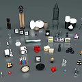 Art Installations Diverse Collection Including Sculptures Lamps Photo Frames Clocks and Decorative Pieces