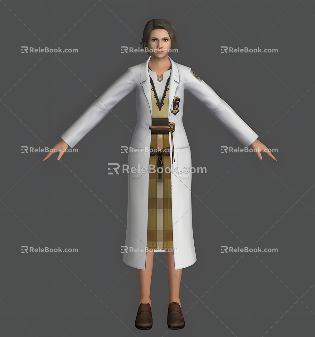 Cartoon Female Doctor Cartoon Female Beauty Doctor Medical Staff Woman Animation Film Can Do Action 3d model