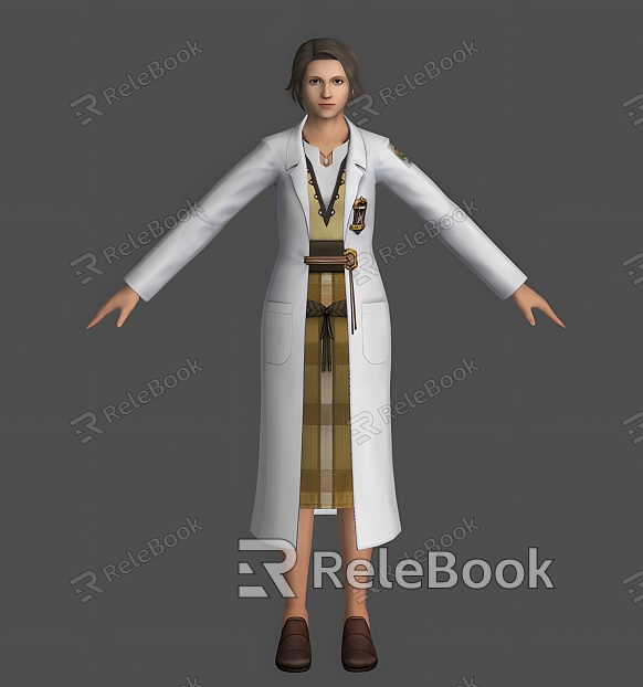 Cartoon Female Doctor Cartoon Female Beauty Doctor Medical Staff Woman Animation Film Can Do Action model