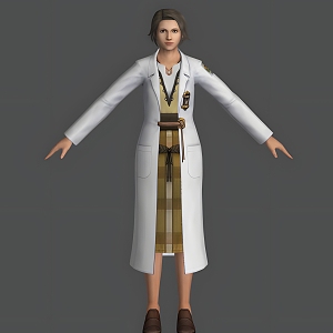 Cartoon Female Doctor Cartoon Female Beauty Doctor Medical Staff Woman Animation Film Can Do Action 3d model