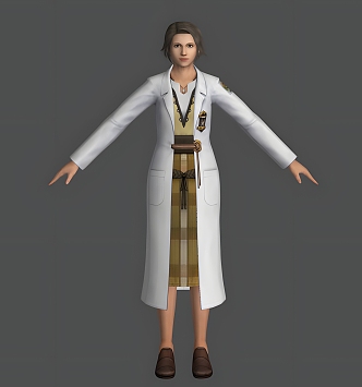 Cartoon Female Doctor Cartoon Female Beauty Doctor Medical Staff Woman Animation Film Can Do Action 3d model