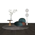 Modern single sofa single chair side several combination 3d model