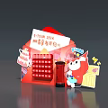 NetEase Spring Conference 2024 Sign In Board With Pen And Cartoon Mascot Cake Stars