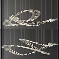Elegant Modern Crystal Chandelier Featuring Spiral Design Golden Accents And Sparkling Lights