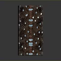 Elegant Vintage Style Handcrafted Brown Leather Notebook With Blue White Decorative Accents