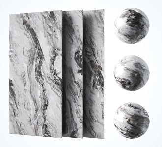 Marble wainscots stone 3d model