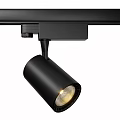 Black Track Mounted Spotlight Modern Design With Adjustable Warm Light Fixture