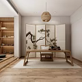 New Chinese Style Study 3d model