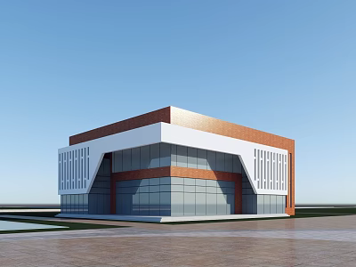 Modern Restaurant Architecture Restaurant 3d model