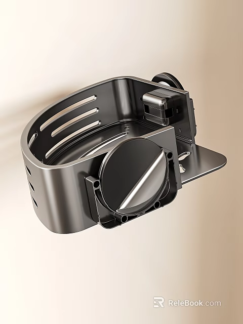 Black Metal Bathroom Cabinet Rack Wall Mounted Modern Sleek Storage Design Structure 3d model