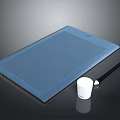 Slim Blue Drawing Tablet With Large Screen Stylus Pen And White Accessory