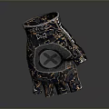 Dark Colored Wrist Support with Gold Patterns and Breathable Design for Daily Use Comfortable Fit