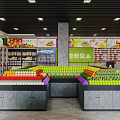 Fruit Store Interior With Abundant Fresh Fruits 3d model