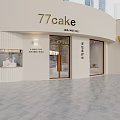 Modern Bright Dessert Shop Interior With Product Displays And Counters