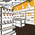 Modern Retail Store Interior With Bright Lighting And Well Arranged Product Display Shelves