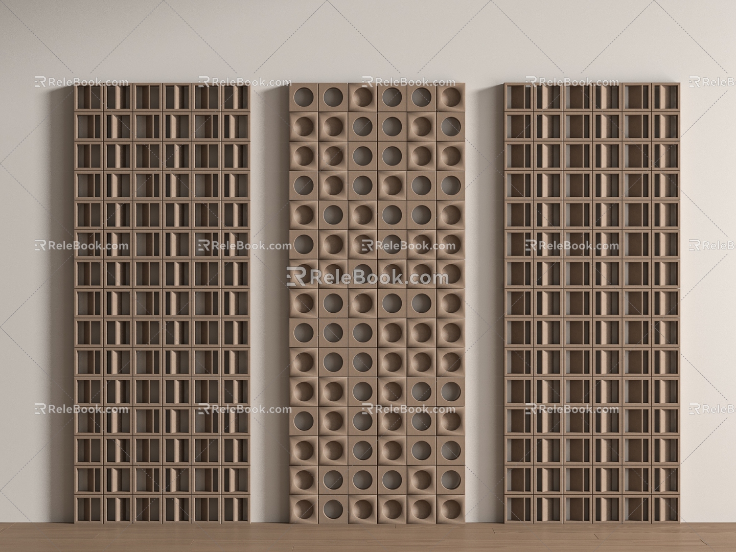 Modern cement brick partition wall brick 3d model