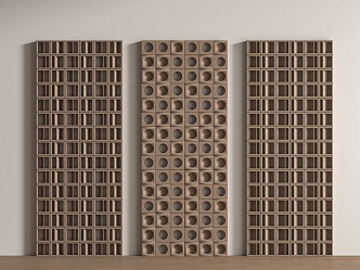 Modern cement brick partition wall brick 3d model