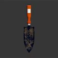 Durable Agricultural Equipment Orange Handle Shovel With Sturdy Dark Blade For Gardening Tasks