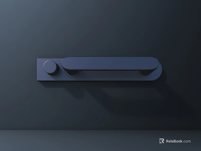 Modern Sleek Metal Handle For Furniture Door Cabinet Contemporary Design With Smooth Surface 3d model 