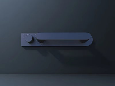 Modern Sleek Metal Handle For Furniture Door Cabinet Contemporary Design With Smooth Surface 3d model