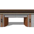 Traditional Entrance Gate Design With Wooden Frames Stone Wall And Decorative Trim