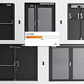 Various Black Door Designs Including Single Double With Glass Panels And Push Bars