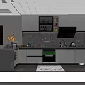 Modern Café Interior With Wooden Counter Green Chair Shelves And Cat