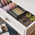 Organized Wooden Wardrobe Drawers For Storing Neat Daily Necessities Like Underwear And Socks