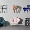 Stylish Modern Single Sofa Collection With Various Colors And Unique Shapes