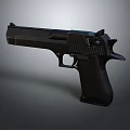 Black Pistol With Ergonomic Grip And Sleek Design For Tactical Use