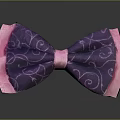 Purple And Pink Patterned Bow Decorative Ornament Set For Home Decoration