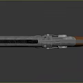 Shiny Silver Revolver Featuring Brown Grip And Black Barrel Parts