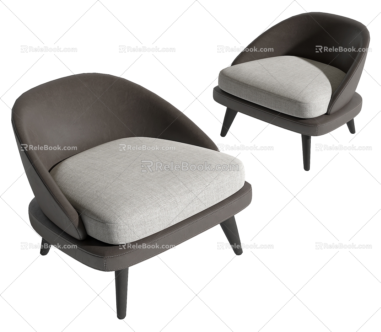 Minotti single sofa 3d model