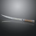 Carved Sculpture Knife With Metal Blade Wooden Handle On Dark Background
