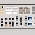 Modern Switch Visualization Switch Panel Access Control Intelligent System Switch Panel Socket Combination Visualization Panel Intelligent Access Control Panel 3d model