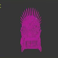 Iron Throne Made Of Swords With Ancient Metal Structure And Majestic Design