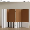 Screen Rear Screen Folding Screen 3d model