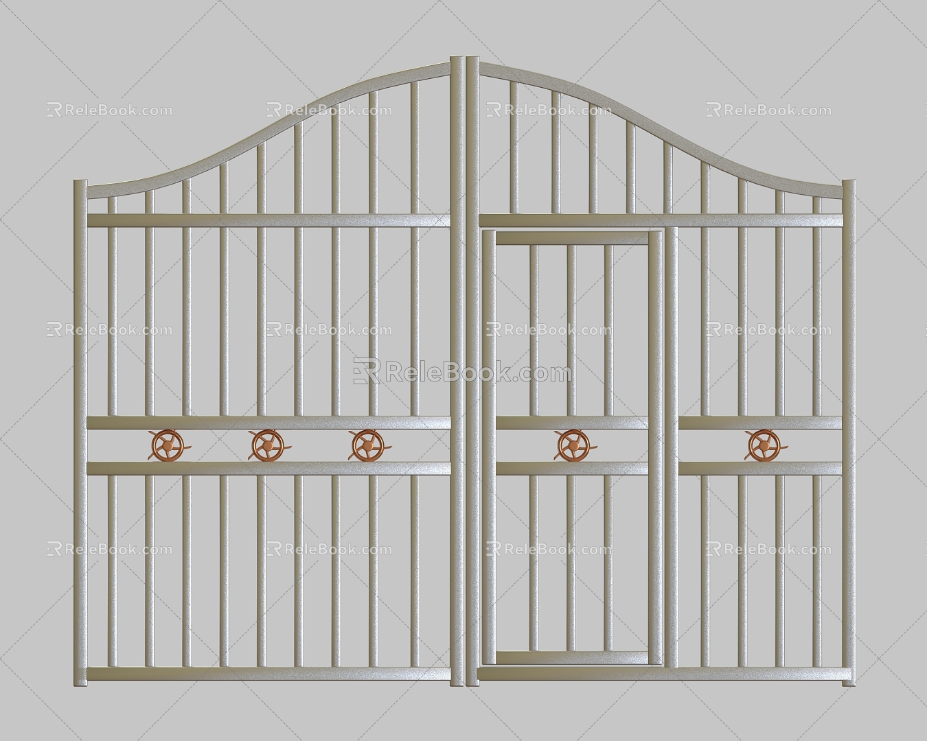 Self-built gate gate 3d model