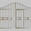 Self-built gate gate 3d model