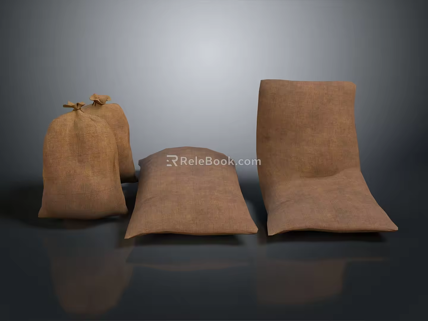Sack Bag Grain Bag Bundle Sack Bundle Sack Jute Sack 3d model