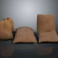 Sack Bag Grain Bag Bundle Sack Bundle Sack Jute Sack 3d model