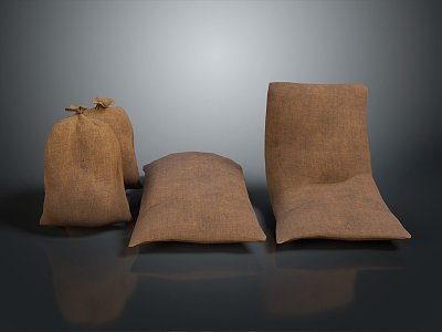 Sack Bag Grain Bag Bundle Sack Bundle Sack Jute Sack 3d model