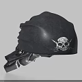 Stylish Black Skull Design Hat with Bandana Style and Soft Fabric
