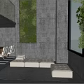 Modern Public Office Space Interior Design With Wooden Bookshelves Desks And Chairs